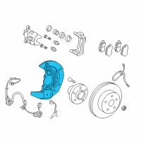 OEM 2017 Lexus RX450h Cover, Disc Brake Dust Diagram - 47782-0E050