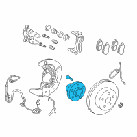 OEM 2021 Lexus RX450h Wheel Bearing And Hub Assembly Diagram - 43550-0E011