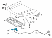 OEM Toyota Corolla Cross Latch Assembly Diagram - 53510-0A070