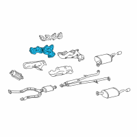 OEM 1999 Lexus GS400 Exhaust Manifold Sub-Assembly, Right Diagram - 17104-50100