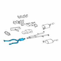 OEM Lexus GS400 Front Exhaust Pipe Assembly Diagram - 17410-50210