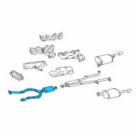 OEM 2000 Lexus GS400 Front Exhaust Pipe Assembly Diagram - 17410-50210