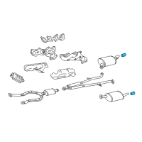 OEM 1991 Lexus LS400 Baffle Sub Assy, Exhaust Tail Pipe Diagram - 17408-74040