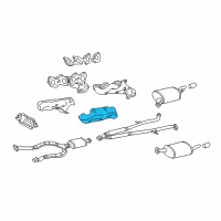 OEM 2000 Lexus GS400 Insulator, Exhaust Manifold Heat, NO.2 Diagram - 17168-50080