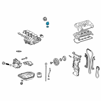 OEM Lexus LS460 Cap Assy, Oil Filter Diagram - 12180-0H032