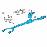 OEM 2014 Chevrolet Camaro Muffler & Pipe Diagram - 23259294