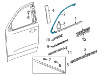 OEM 2022 Chevrolet Suburban Upper Molding Diagram - 84988666