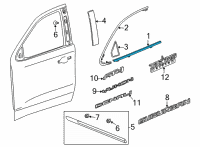 OEM 2022 Cadillac Escalade Belt Molding Diagram - 84844389