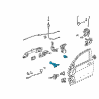 OEM Honda Cylinder Set, Driver Side Door Diagram - 72181-SDA-A11