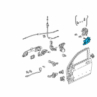 OEM Honda Ridgeline Actuator Assembly, Right Front Door Lock Diagram - 72115-SDA-A01
