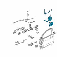 OEM 2003 Honda Accord Lock Assembly, Right Front Door (Keyless) Diagram - 72110-SDA-A42