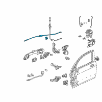 OEM 2004 Honda Accord Cable, Right Front Inside Handle Diagram - 72131-SDC-A02