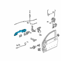 OEM Honda Accord Handle Assembly, Left Front Door (Outer) Diagram - 72180-SDA-A11