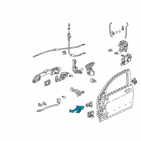 OEM 2003 Honda Accord Checker, Left Front Door Diagram - 72380-SDA-A01