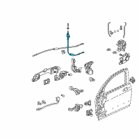 OEM Honda Accord Cable Assembly, Left Front Door Lock Diagram - 72173-SDA-A01