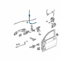 OEM Honda Cable Assembly, Left Front Door Lock Diagram - 72173-SDA-A01