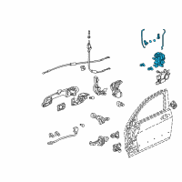 OEM 2004 Honda Accord Lock Assembly, Left Front Door (Manual) Diagram - 72150-SDA-A32