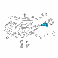 OEM Toyota Lower Beam Bulb Diagram - 90981-13089