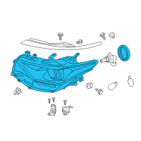 OEM 2017 Toyota Corolla iM Composite Headlamp Diagram - 81170-12C70