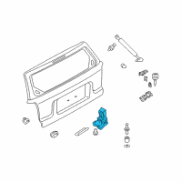 OEM 2008 Mercury Mariner Latch Diagram - 9L8Z-7843150-B