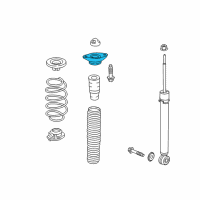 OEM 2021 Honda Accord Rubber, Rear Shock Absorber Mounting Diagram - 52670-TVC-A01