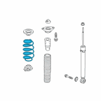 OEM 2019 Honda Accord Spring, Rear Diagram - 52441-TWA-A04