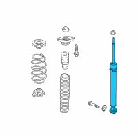 OEM Honda Accord Shock Absorber Unit, Rear Diagram - 52611-TVA-A93