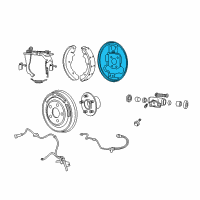 OEM 2014 Jeep Compass Bracket-Brake Backing Diagram - 5191297AA