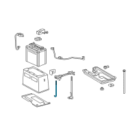 OEM 2009 Lexus IS F Bolt, Battery Clamp, No.2 Diagram - 74452-53040