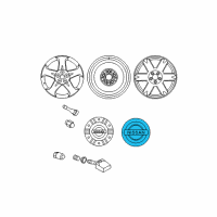 OEM 2007 Nissan 350Z Wheel Center Caps Diagram - 40343-5Y700