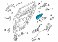 OEM 2022 Hyundai Tucson HANDLE ASSY-REAR DOOR INSIDE, L Diagram - 83610-N9000-LS5