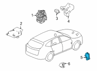 OEM Acura MDX Sensor Assembly Diagram - 77990-TYA-A02