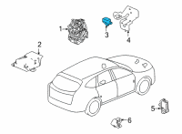 OEM 2022 Acura TLX Sensor, Front Crash Diagram - 77930-TGV-A01