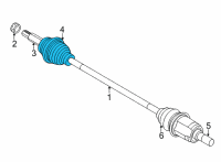 OEM Kia Seltos Boot Kit-Rear Wheel Diagram - 496A4Q5000