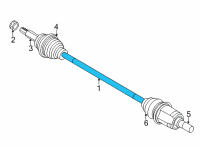 OEM 2022 Kia Seltos Shaft Assembly-Drive Rr Diagram - 49600Q5000