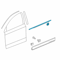 OEM 2012 Honda CR-V Molding Assy, L FR Do Diagram - 72450-T0G-A01