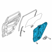 OEM Hyundai Rear Right-Hand Door Module Panel Assembly Diagram - 83481-D3000