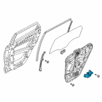 OEM 2019 Hyundai Tucson Motor Assembly-Power Window Regulator Rear, RH Diagram - 83460-D3000