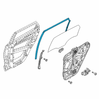 OEM 2019 Hyundai Tucson Run-Rear Door Window Glass, LH Diagram - 83530-D3000