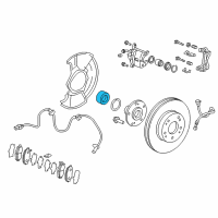 OEM 2018 Honda Civic Bearing Assembly, Front Hub Diagram - 44300-TBA-A01