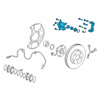 OEM 2014 Acura ILX Caliper Sub-Assembly, Left Front Diagram - 45019-T2F-A00