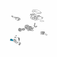 OEM 2001 Honda Civic Switch, Steering Diagram - 35130-S5A-J51