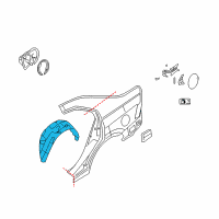 OEM 2006 Ford Fusion Wheelhouse Liner Diagram - 6E5Z-5428370-A