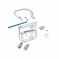 OEM 2019 Dodge Journey WEATHERSTRIP-Front Door Belt Inner Diagram - 5076874AC