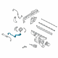 OEM 2020 BMW 540i xDrive COOLANT LINE, TURBOCHARGER R Diagram - 11-53-8-650-087