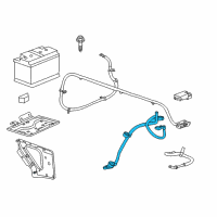 OEM 2017 GMC Sierra 3500 HD Negative Cable Diagram - 84313695