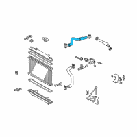 OEM Toyota Highlander Upper Hose Diagram - 16571-20050