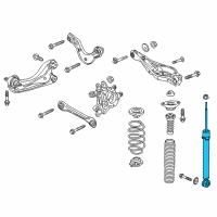 OEM 2020 Honda Civic Shock Absorber Unit, Left Rear Diagram - 52621-TBF-A01