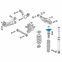 OEM 2016 Honda Civic Rubber, RR. Shock Absorber Mounting Diagram - 52670-TBG-A01