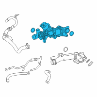 OEM 2017 Infiniti Q50 Pump Assembly Water Diagram - 21010-93C3N